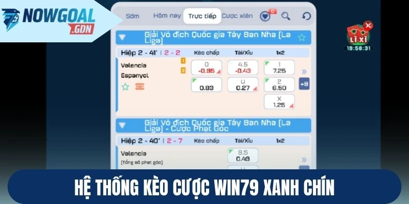 Hệ thống kèo cược Win79 xanh chín
