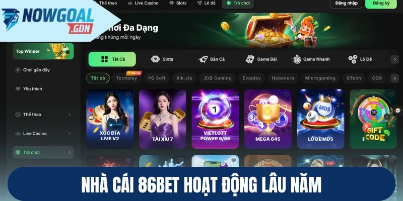 Nhà cái 86Bet hoạt động lâu năm