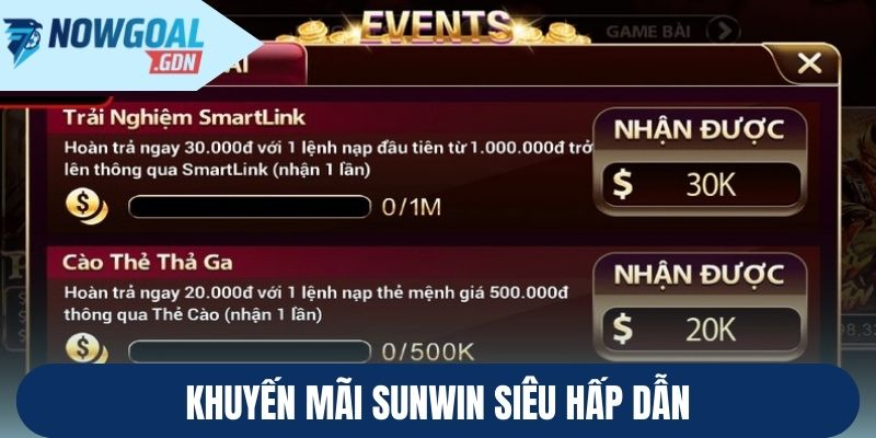 Khuyến mãi Sunwin siêu hấp dẫn
