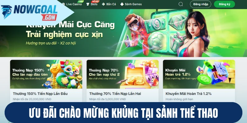 Ưu đãi chào mừng khủng tại sảnh thể thao